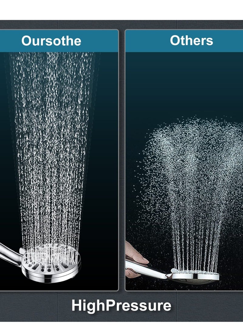 Shower Head, Universal Head with 10 Mode Function High Pressure Water Saving, Metal Power Heads - Image 3
