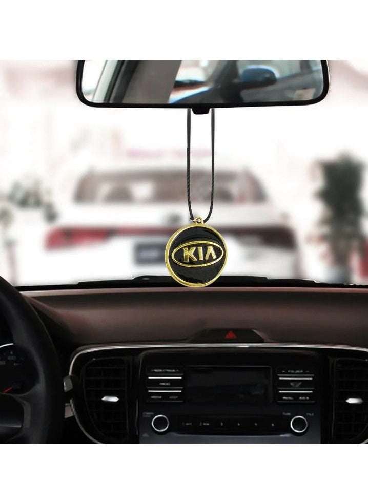 KIA Car Mirror Hanging Pendant KIA Logo Car Emblem Metal Mini Car Decoration Chain With KIA Logo 1 Pcs  - Image 5