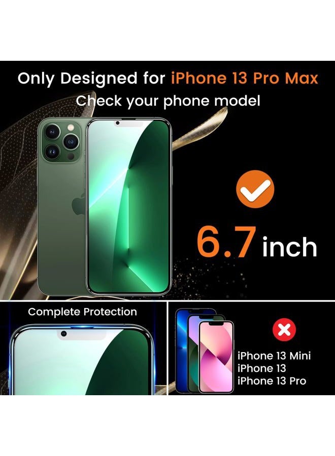 Lesakit [3+3 Pack Privacy Screen Protector for iPhone 13 Pro Max 6.7-Inch with 3 Pack Camera Lens Protector, Anti Spy Tempered Glass Film 9H Hardness Bubble Free Case Friendly - Image 2