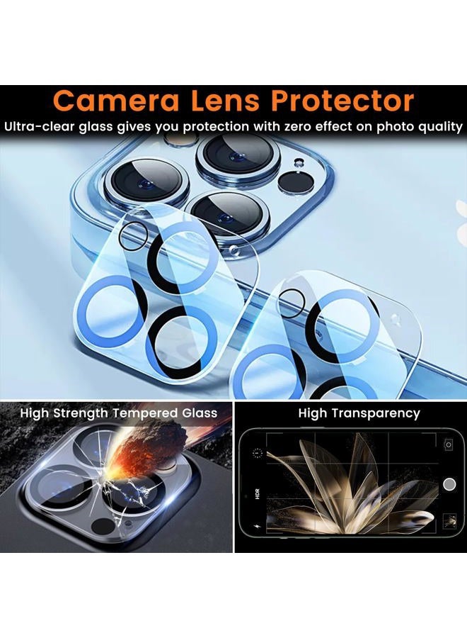 Lesakit [3+3 Pack Privacy Screen Protector for iPhone 13 Pro Max 6.7-Inch with 3 Pack Camera Lens Protector, Anti Spy Tempered Glass Film 9H Hardness Bubble Free Case Friendly - Image 5