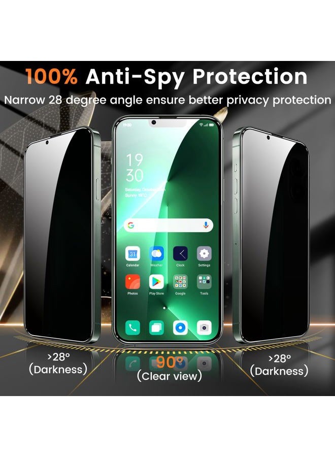 Lesakit [3+3 Pack Privacy Screen Protector for iPhone 13 Pro Max 6.7-Inch with 3 Pack Camera Lens Protector, Anti Spy Tempered Glass Film 9H Hardness Bubble Free Case Friendly - Image 3