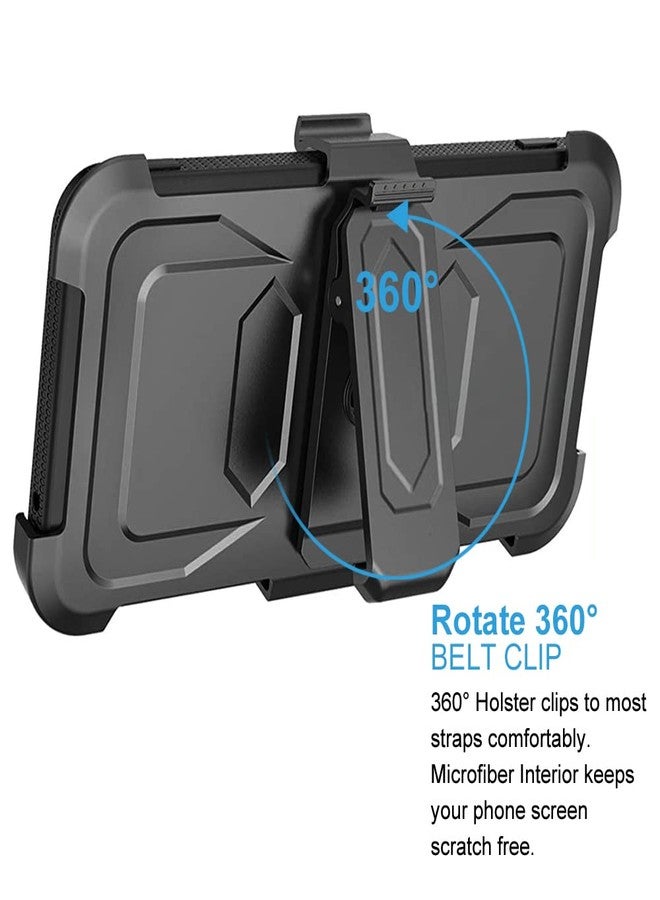 TJ's TJS Compatible for Samsung Galaxy A15 5G Case, with [Tempered Glass Screen Protector] Belt Clip Holster Hybrid Kickstand Heavy Duty Phone Case Cover (Black) - Image 5