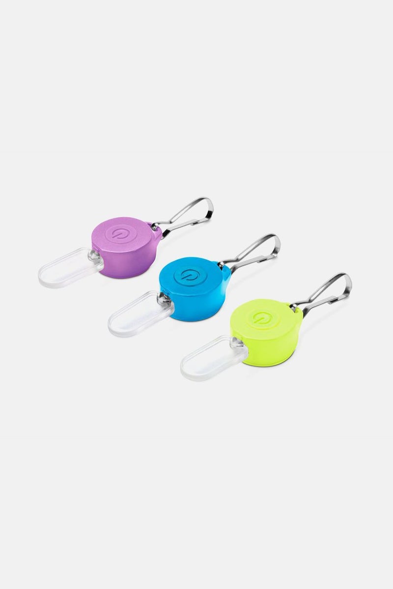 Tchibo 3 Pcs Set Of LED Light Zipper Pendant, Lime and Violet and Blue - Image 2