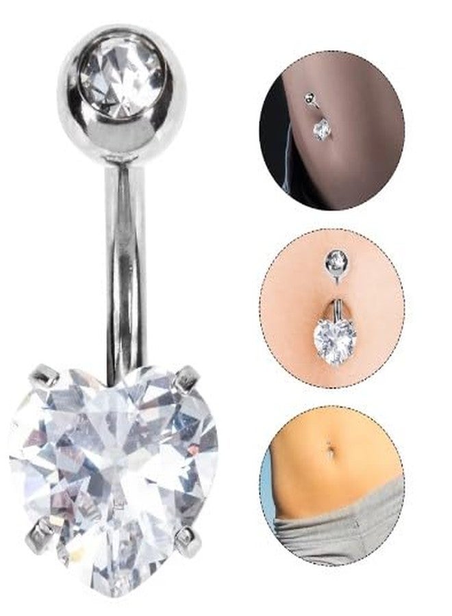 SHIELD PLUS 316L SURGICAL MULTISHAPE BELLY DIAMOND PIERCING SHAPE |3PCSCOMBO(IY-180) - Image 5