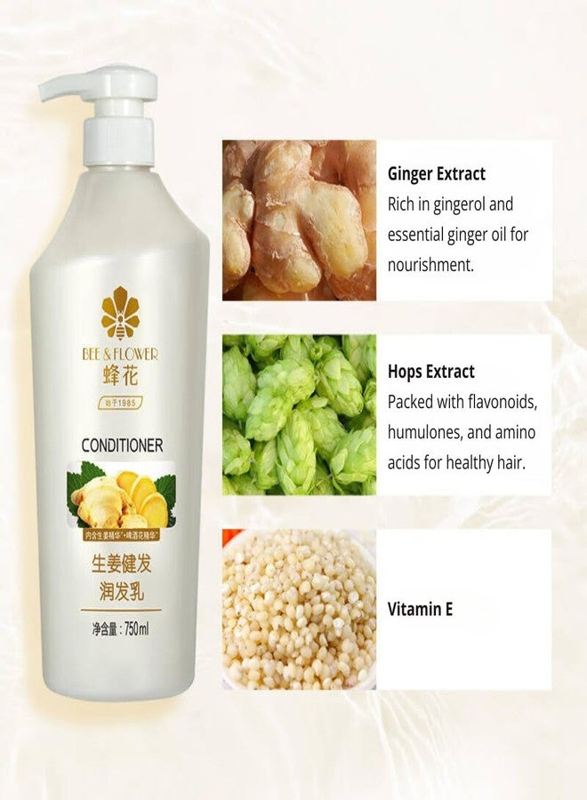 Bee & Flower Ginger Strengthening Hair Conditioner 750mL - Image 2
