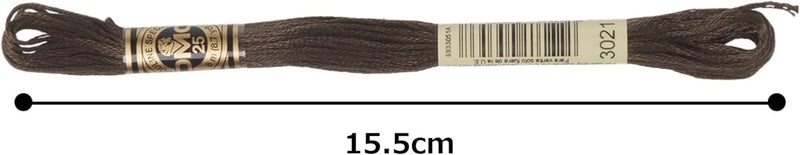DMC 6-Strand Embroidery Cotton Floss, Very Dark Brown Grey - Image 4