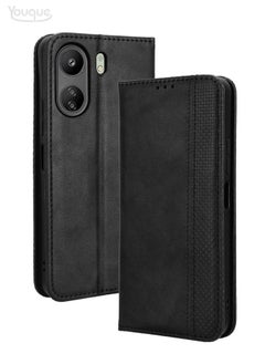 يوك الدخن بوكو C65 / الدخن Redmi 13C أسود بو الجلود الحافظة  - Image 1