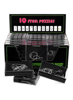 Yilloog Large 24 Packs Assorted Metal Brain Puzzle Iq Wire Metal Puzzles With Paper Box Gift Package Educational Metal Puzzle Toys For Party Favor Teens Adults Challenge Gifts  - Image 1