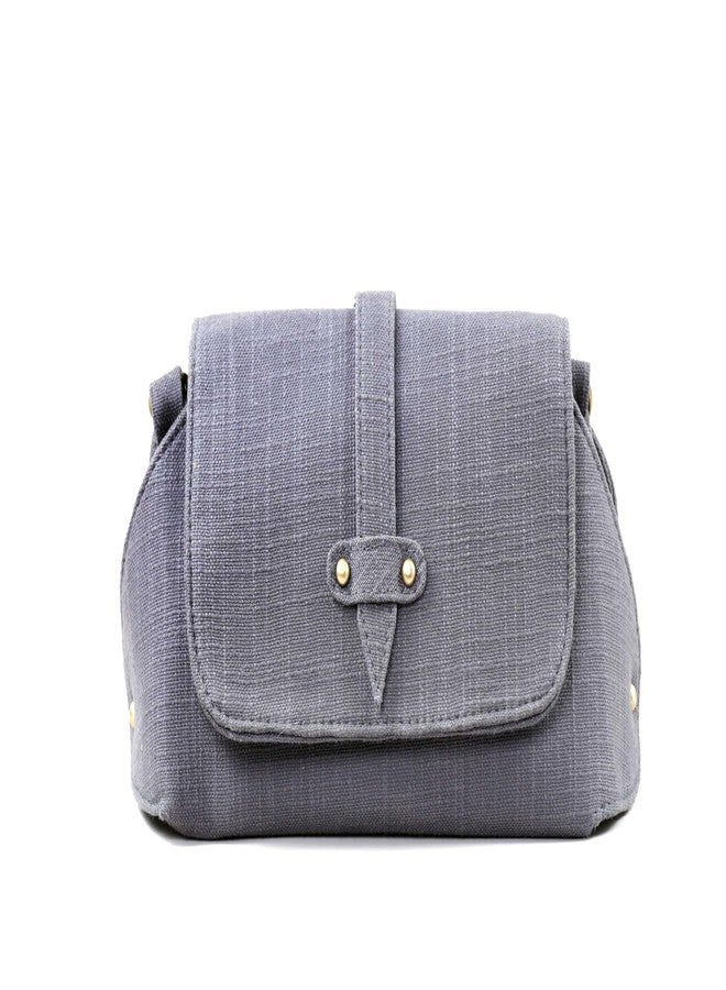 BHASTRA Seal Grey Amaira Handloom Sling Bag Ethnic & Modern With Embroidered Strap - Cross-Body Bag For Girls | Perfect for Traditional and Western Outfits | Vegan leather | Side Slings Bag For Women - Image 1