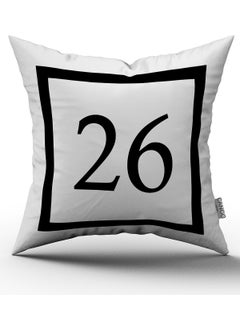 Cango Home Black and White Numbered Digital Printing Throw Pillow Cover 26 