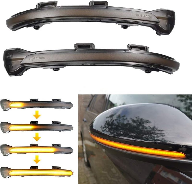 csslyzl Dynamic LED Turn Signal Light Sequential Side Mirror Marker Indicator Blinker Lamp Compatible With VW Golf MK7 7.5 VII GTI R GTD TSI 2015+ - Image 1