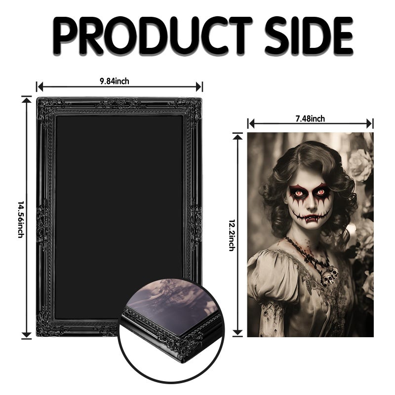 Lansian Halloween Decorations Indoor Scary Wall Decor  12Pack 3D Changing Face Moving Picture Frames Portrait  Gothic Horror Castle Haunted House Mansion Decor Decoration Party Supplies  - Image 2