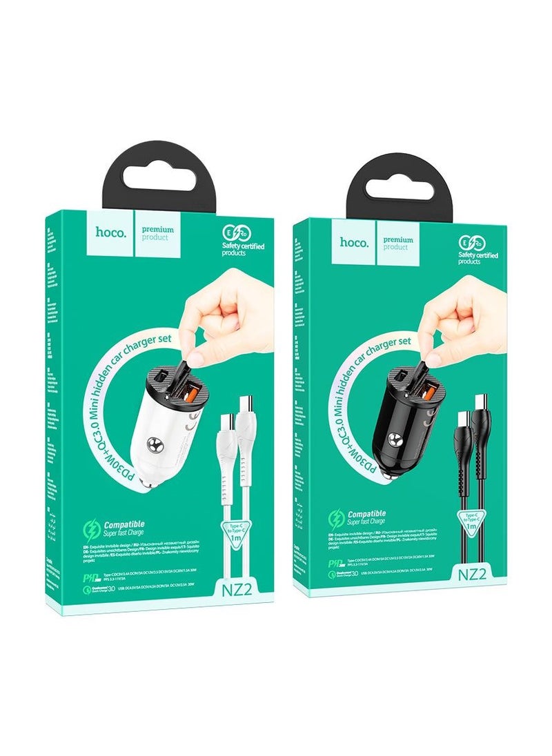 hoco. - hoco. NZ2 Link PD30W+QC3.0 car charger set Type-C to iPhone  Lightning Cable - Image 1