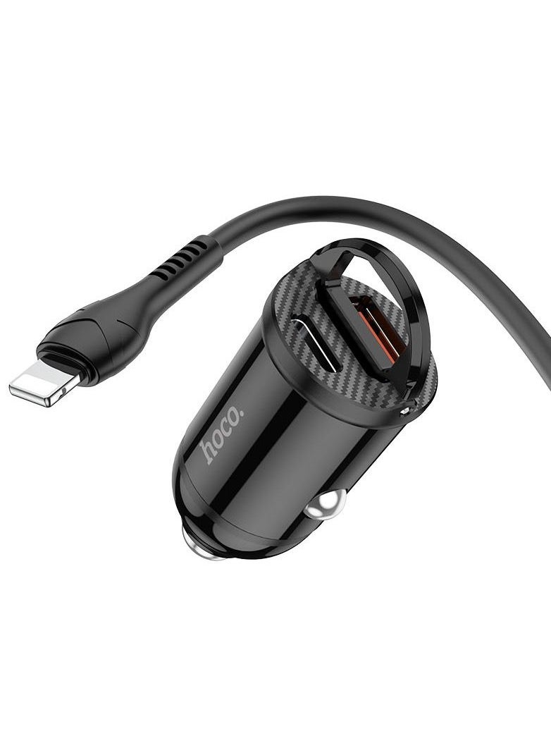 hoco. - hoco. NZ2 Link PD30W+QC3.0 car charger set Type-C to iPhone  Lightning Cable - Image 1