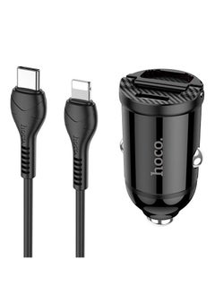 hoco. NZ2 Link PD30W+QC3.0 car charger set Type-C to iPhone  Lightning Cable