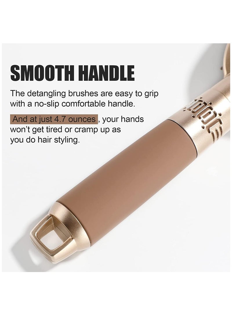 Hair Brush Set, 3pcs Hair Brush Comb with Detangling Nylon Pins, Cushion Hair Combs for Women, Men, Kids - Image 5