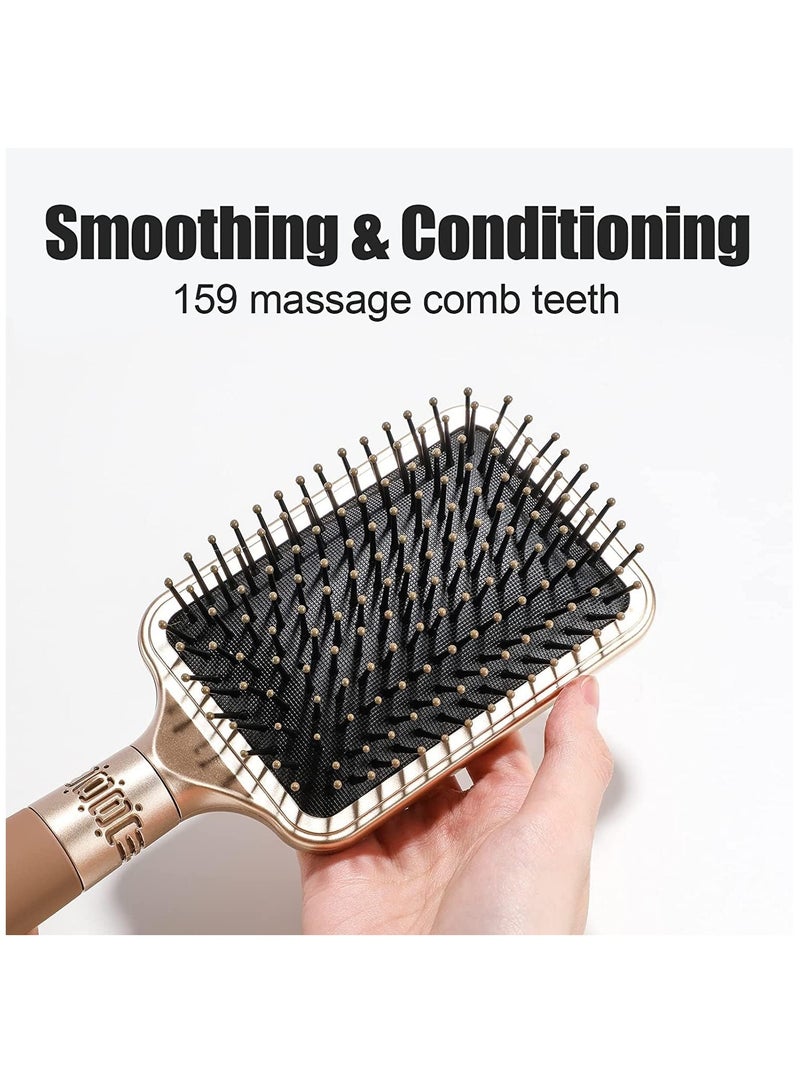 Hair Brush Set, 3pcs Hair Brush Comb with Detangling Nylon Pins, Cushion Hair Combs for Women, Men, Kids - Image 4