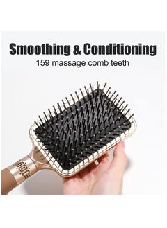 Generic Hair Brush Set, 3pcs Hair Brush Comb with Detangling Nylon Pins, Cushion Hair Combs for Women, Men, Kids  - Image 4