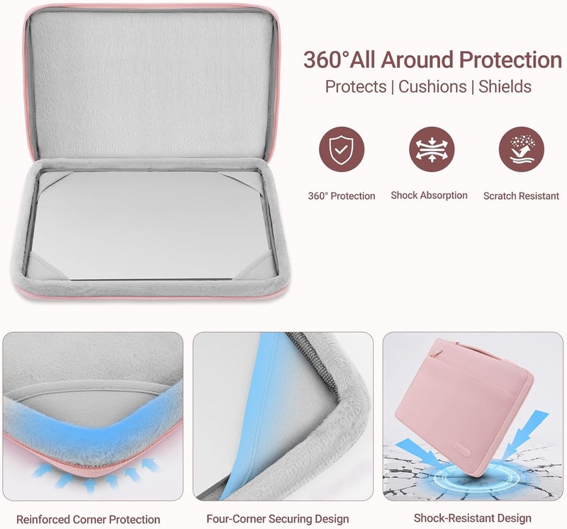 موسيسو حافظة متوافقة مع MacBook Air مقاس 13 بوصة مع شريحة M1 لعام 2021 2020 2019 2018 إصدار A2337 A2179 A1932 شاشة Retina، حافظة بلاستيكية صلبة وحقيبة وغطاء لوحة مفاتيح وغطاء كاميرا ويب وفيلم شاشة، كوارتز وردي - Image 3
