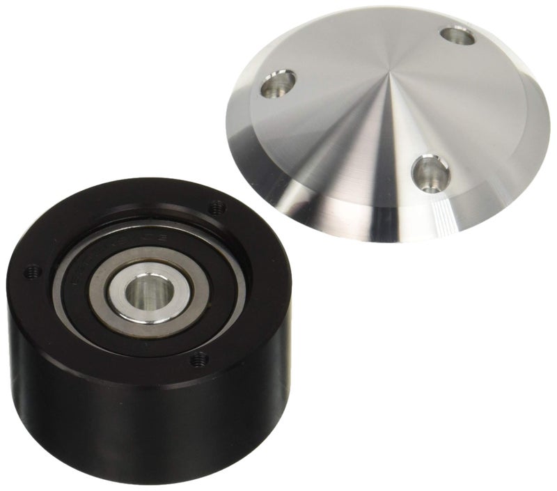March Performance 740 Non-ribbed Clear Powder Coated Billet Aluminum Idler Pulley - Image 4