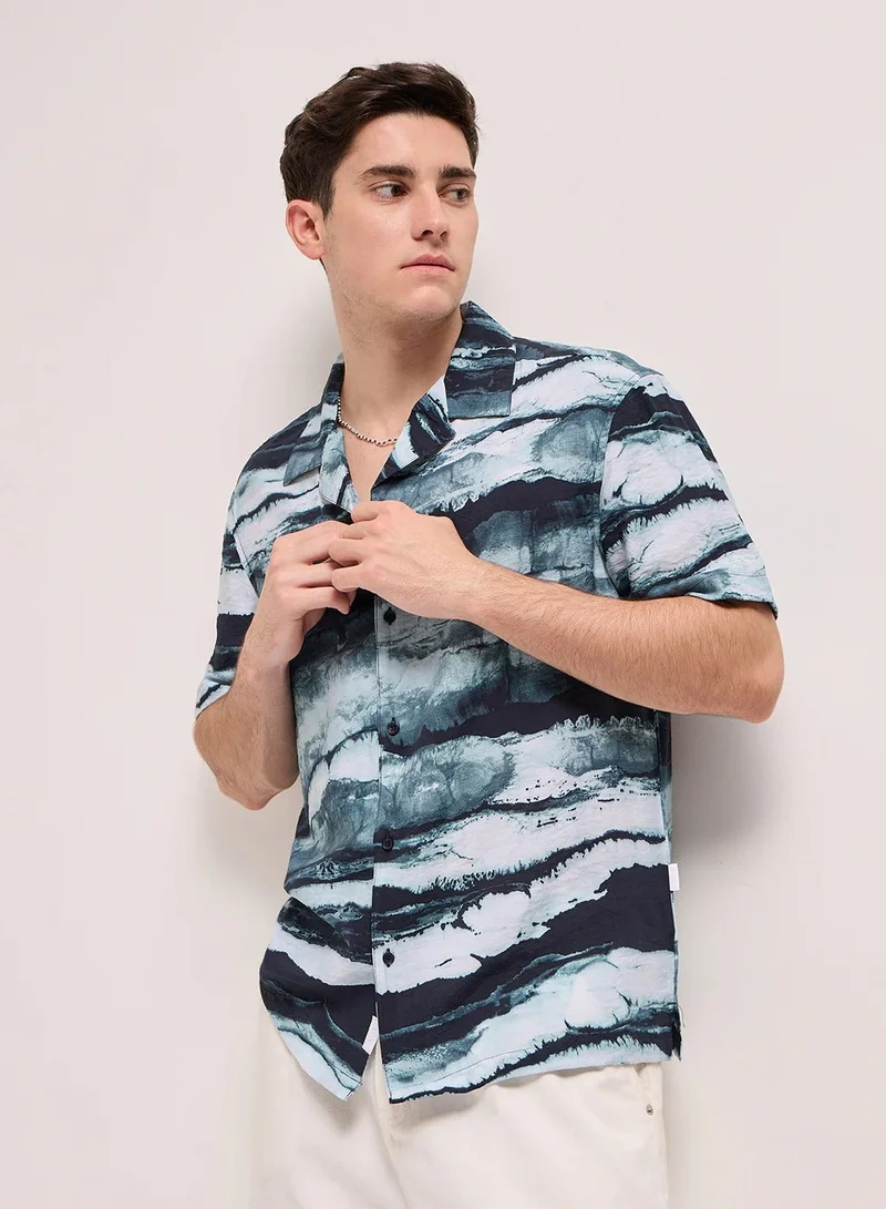 The Bear House  Men's Cotton Shirt | Casual & Formal Short Sleeve Slim Fit | Classic Button-Down, Office & Everyday Wear, Comfortable & Breathable Fabric for Men | Best Price UAE