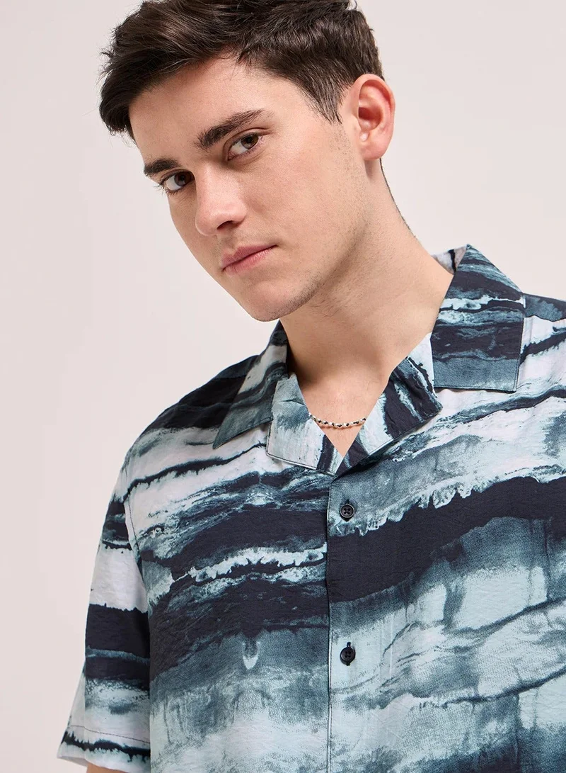 The Bear House  Men's Cotton Shirt | Casual & Formal Short Sleeve Slim Fit | Classic Button-Down, Office & Everyday Wear, Comfortable & Breathable Fabric for Men | Best Price UAE
