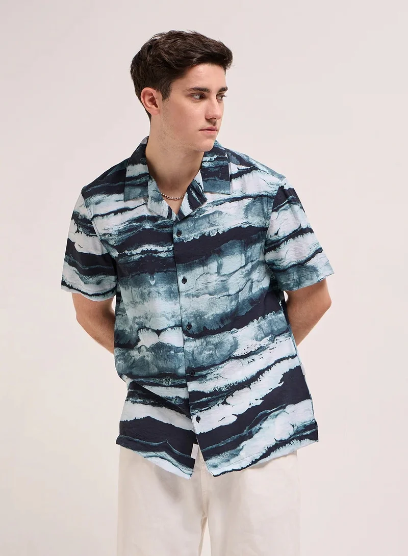 The Bear House  Men's Cotton Shirt | Casual & Formal Short Sleeve Slim Fit | Classic Button-Down, Office & Everyday Wear, Comfortable & Breathable Fabric for Men | Best Price UAE