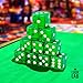 Luck Lab 10 Piece 19 mm Dice Pack Acrylic Translucent D6 Square wRounded Edge for Casino Craps RPG MTG DND Dice Table Games and Board Games Green - Image 4