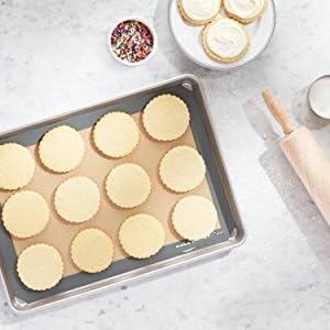 PEGACORN NonStick Silicone Baking Mat Pad 42 295cm Baking Sheet Glass Fiber Rolling Dough Mat Large Size for Cake Cookie Macaron 2 pcs - Image 3