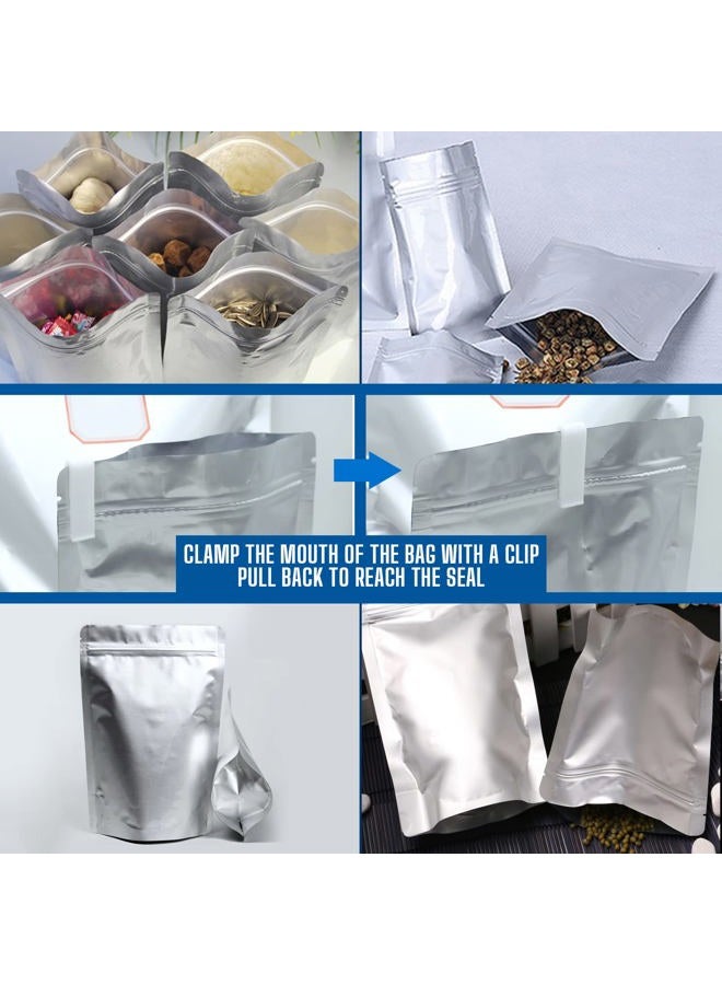 Sukerle 100 Pack Mylar Bags for Food Storage with 100x300cc Oxygen Absorbers - 9 Mil 10"x14" 6"x9" 4.3"x6.3" - Resealable Bags for Packaging Products & Ziplock Food Grade Bags for Storage - Image 5