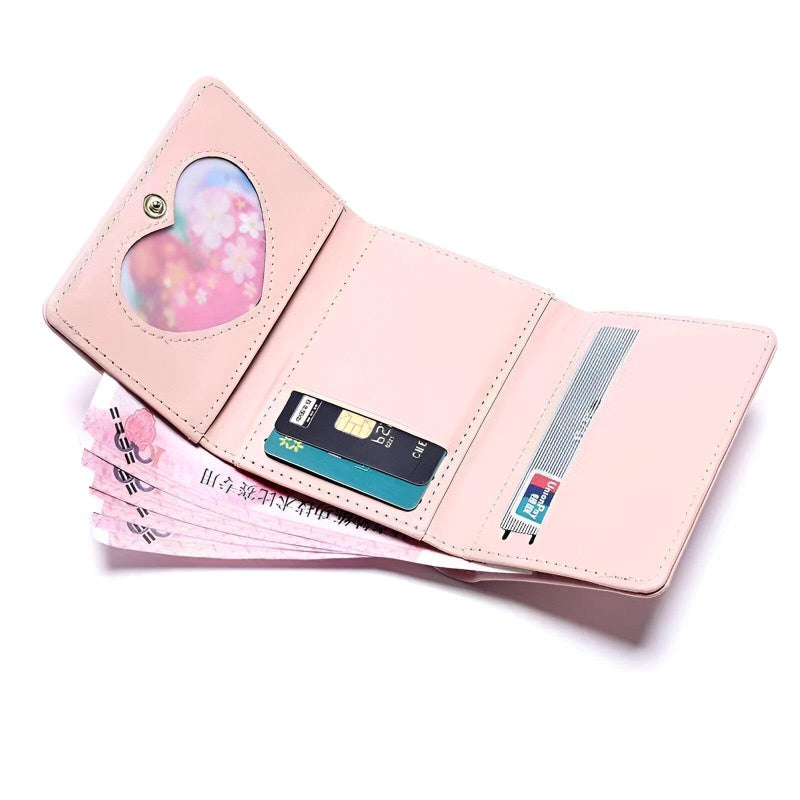 Organizer Case - Pastel Leather Wallet with Gold Foil Printing, Multi-Section Design for Women’s Daily Essentials (Purple) - Image 2