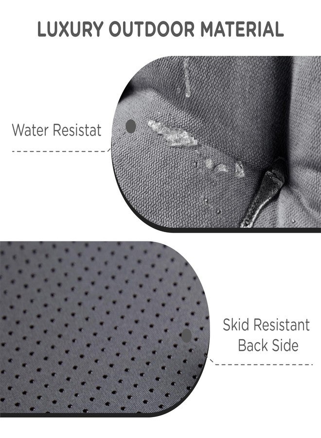 Codi Rocking Chair Cushions Outdoor/Indoor Waterproof, Premium Tufted Glider Rocker Chairs Replacement Cushion Set High Back, Extra Large Patio Chair Cushions for Nursery, Grey 1pk - Image 3