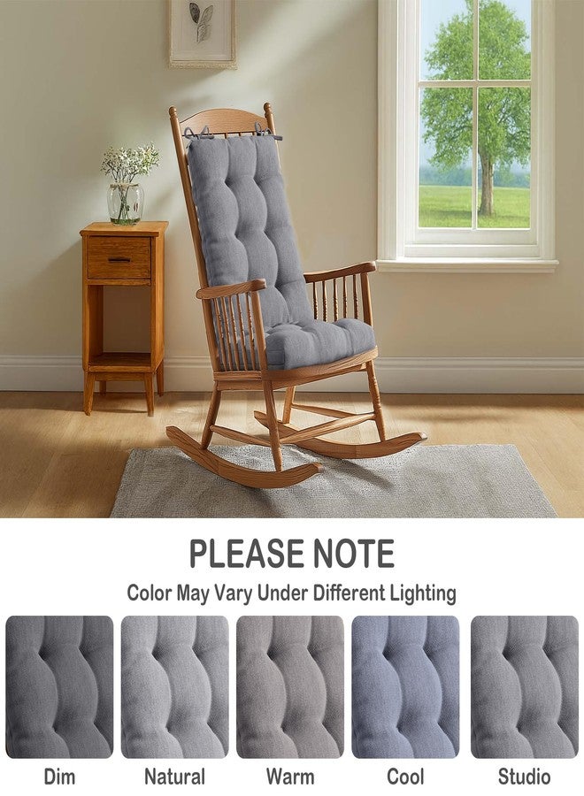 Codi Rocking Chair Cushions Outdoor/Indoor Waterproof, Premium Tufted Glider Rocker Chairs Replacement Cushion Set High Back, Extra Large Patio Chair Cushions for Nursery, Grey 1pk - Image 4