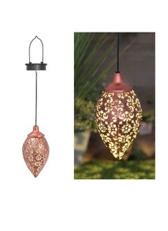 SYOSI Solar Garden Lantern, Waterproof Yard Lamp Patio Decor Lights Hanging Solar Light Lawn and Porch Decor with Warm White Illumination for Pathway, Patio, Porch, Lawn, Courtyard Decorations (Copper)  - Image 1