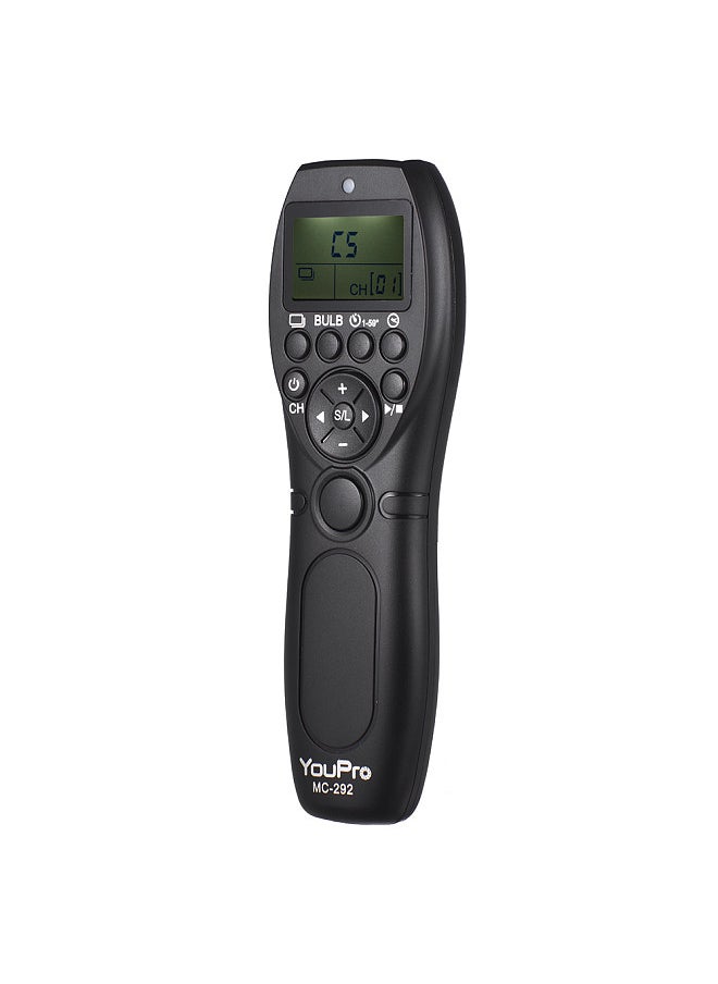 MC-292 N3 2.4G Wireless Remote Control LCD Timer Shutter Release Transmitter Receiver 32 Channels