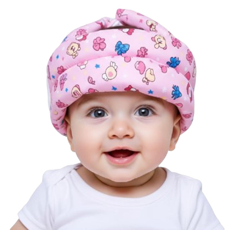 Safe-O-Kid® Baby No Bumps Safety Cotton Helmet Head Protection with Zero Sweat Cushion Bumper, Headguard for Infant/Toddler, Pink - Image 5