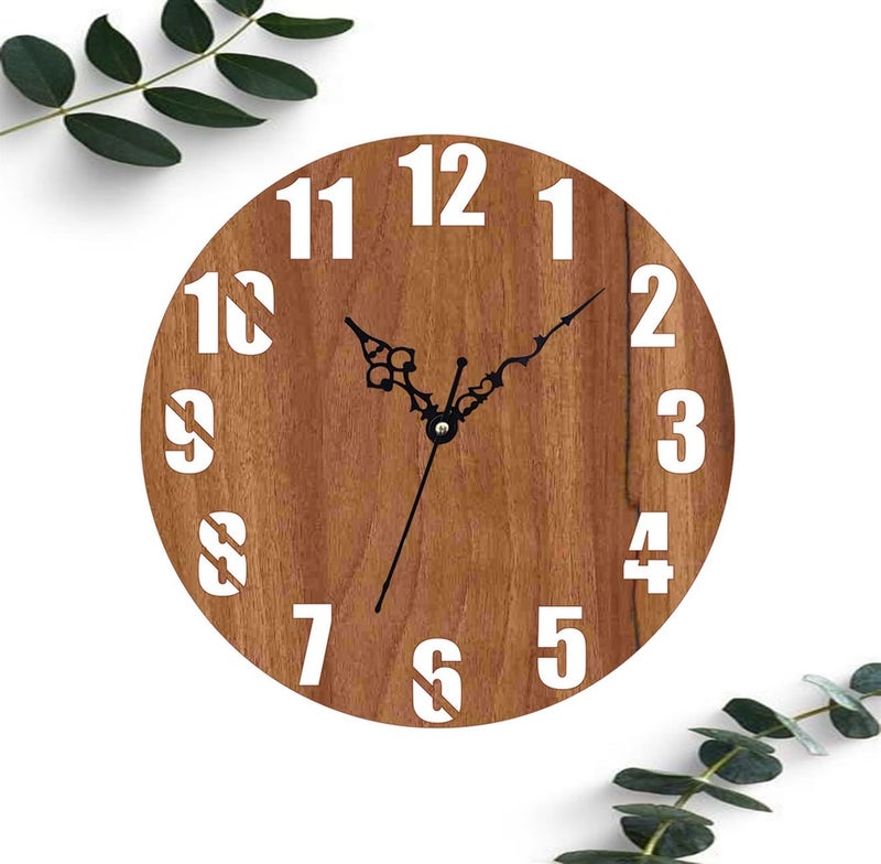 ADK Printed Designer Latest Wooden Digital Wall Clock Without Glass for HomeLiving RoomBedroomKitchen and Office Multicolor2 139 - Image 2