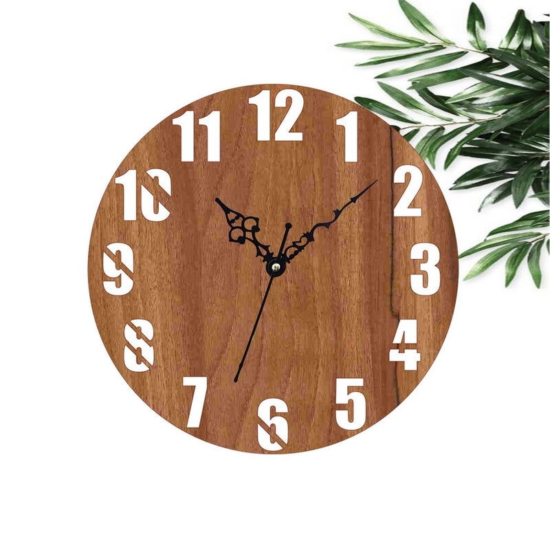 ADK Printed Designer Latest Wooden Digital Wall Clock Without Glass for HomeLiving RoomBedroomKitchen and Office Multicolor2 139 - Image 5