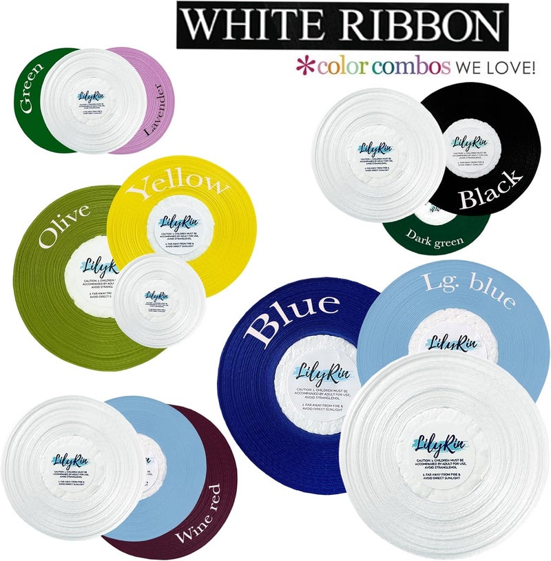 LilyRin White Ribbon 1/4 Inches 36 Yards Satin Roll Perfect for Scrapbooking, Art, Wedding, Wreath, Baby Shower, Packing Birthday, Wrapping Christmas Gifts or Other Projects - Image 5