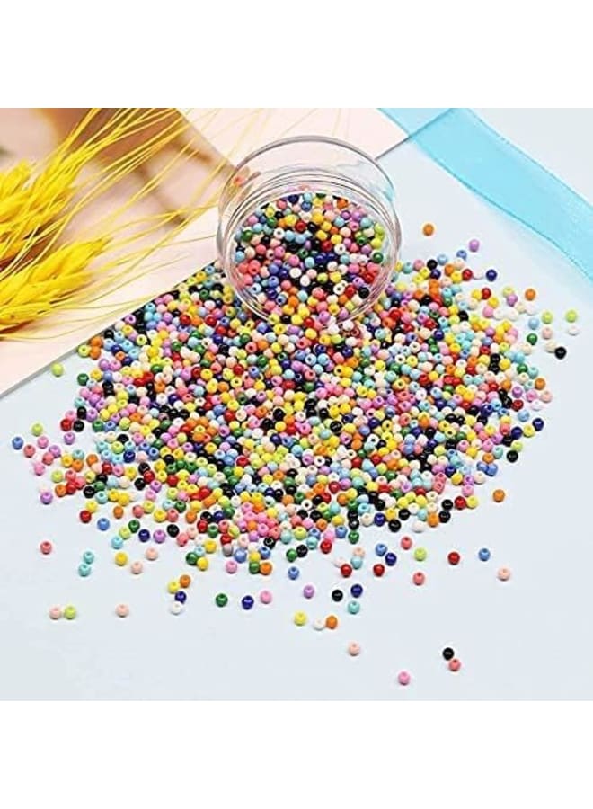 Seed Beads, 3500 PCS Letter Beads and Pony Beads 24-Grid Bead Kit Set Rope Mini Seed Beads Set for Jewelry Making Bracelet Beads Finding DIY Crafts Beading Needles for Jewelry Bracelet Making（4mm） - Image 2