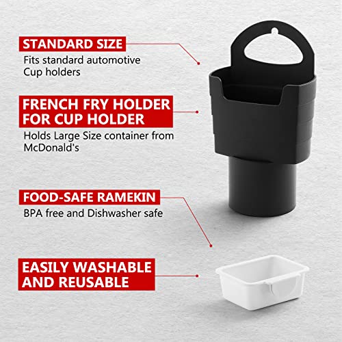SUADEN French Fry Holder and Sauce Holder Set for Car, Funny Useful White Elephant Gift Idea for Adults, Stocking Stuffer for Men and Women (1) - Image 5