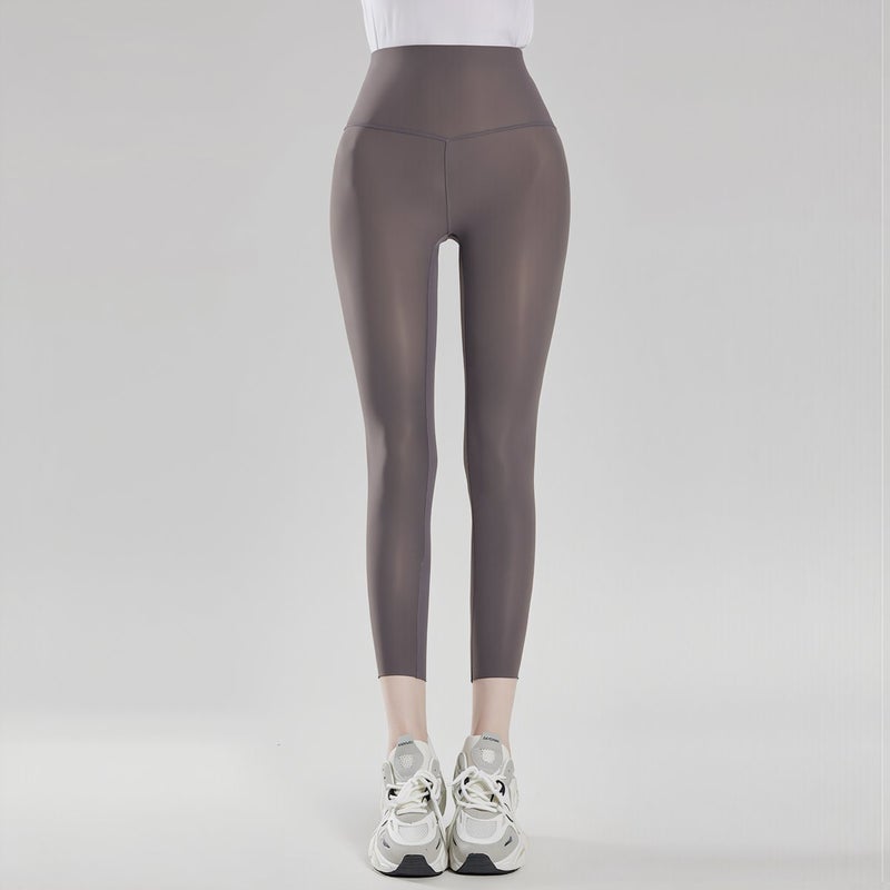 Durable Long Lasting Leggings No Fade No Shrink Wash Resistant Ice Silk Gray M - Image 5