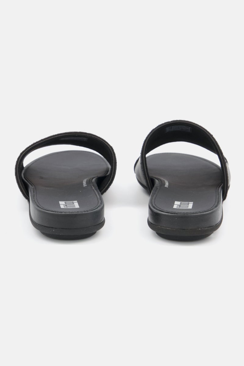 FitFlop حذاء نسائي جرايسي أوبول سليب أون كاجوال فلات، أسود - Image 3