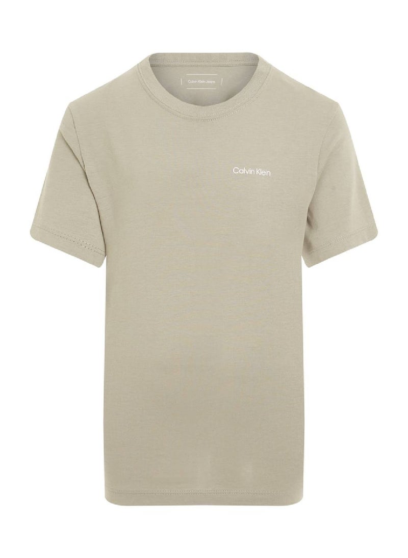 Calvin Klein Jeans Kids' T-Shirt - Cotton, Khaki  - Image 1