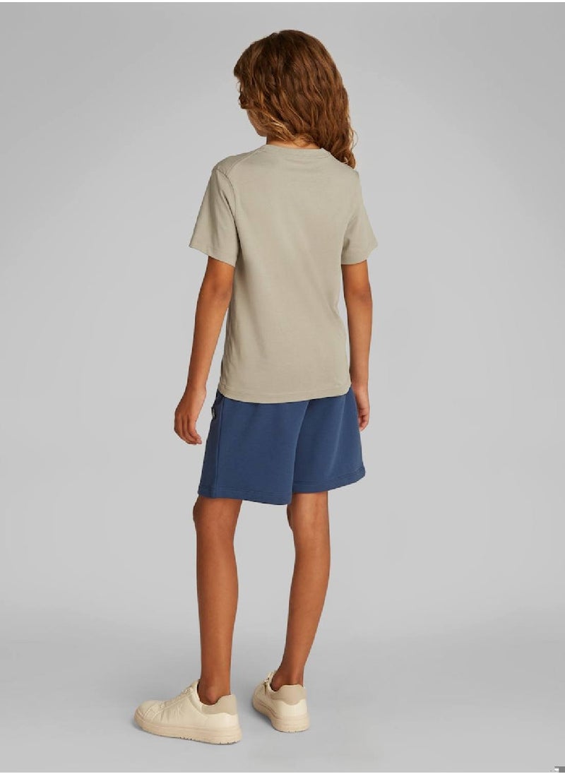 Calvin Klein Jeans Kids' T-Shirt - Cotton, Khaki  - Image 3
