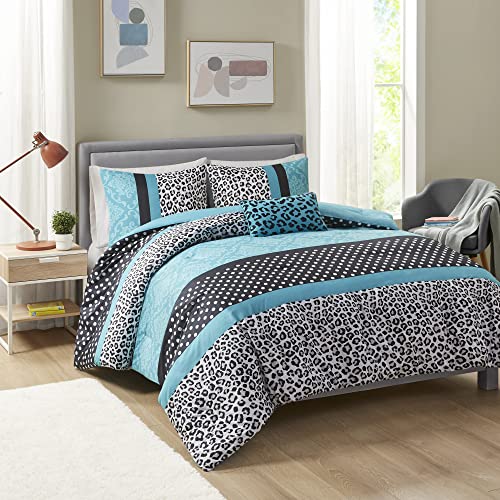 Intelligent Design Modern All Season Polka Dot Print, Vibrant Color Cozy Bedding Layer, Matching Sham, Decorative Pillow Comforter Set Fun Bedroom Décor, Full/Queen, Teal - Image 2