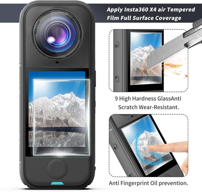 Vasgather Camera Protective Kit for insta 360 X4 Air Accessories Include-Screen Protector/Lens Guard/Silicone Protective Cover/Camera case(with Buckle) - Image 3
