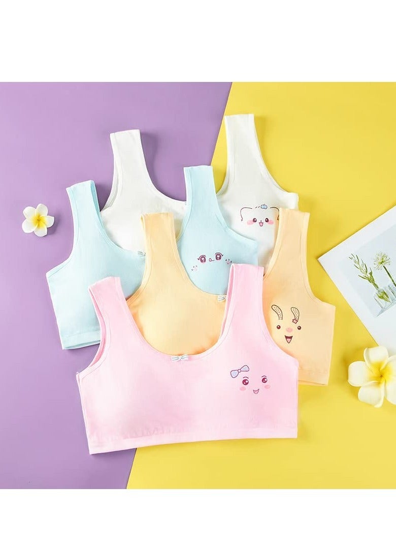 Girls Training Bras Teens Sports Bras for Kids 8-10,10-12,12-14,14-16 Seamless Underwear with Removable Pads(4 Pcs) - Image 5