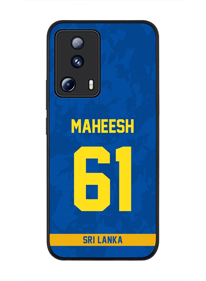 Stylizedd Cover for Xiaomi 13 Lite 5G / Xiaomi Civi 2 5G Case, Rugged Black Slim fit Protective Phone Cases, Player Name - Maheesh Theekshana, Jersey Number- 61 - Image 1