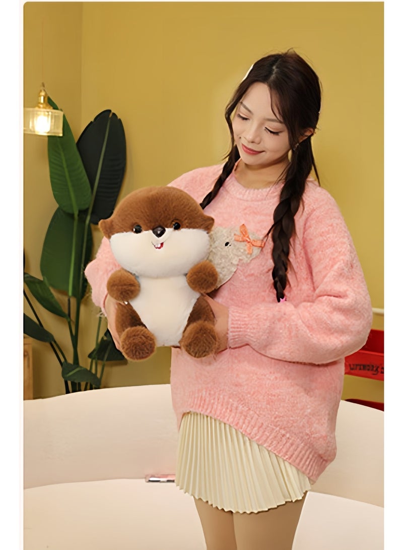 30cm Dark Brown Otter Plush Toy – | Kids Gift & Home Decor - Image 4